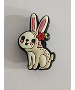 Rabbit Bunny with Flowers Near Ear Cute Shoe Charm Embellishment Animal - $4.94