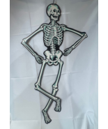 Vtg Die Cut Beistle Co Jointed Two Sided Skeleton Halloween Decoration 3... - £31.52 GBP
