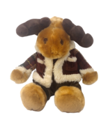 Dan Dee Collector&#39;s Choice Holiday Moose Plush in Coat &amp; Pants 14&quot; Stuff... - £11.44 GBP