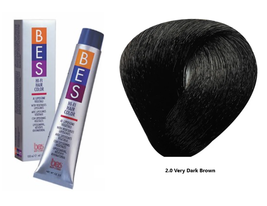 BES Beauty & Science Hi-Fi Hair Color - 2.0 Very Dark Brown