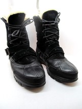 Polo Ralph Lauren Tavin Rollover Black Shearling Ankle Boots Mens Size US 8 D - $39.00
