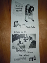 Sanka Coffee Drink It And Sleep Print Magazine Advertisement 1947 - £4.71 GBP