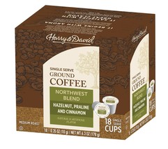 Harry &amp; David Coffee, Northwest Blend, 18 Single Serve Cups - £11.00 GBP