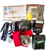 Minolta 35mm Camera Maxxum 7000 w/ Accessories Flash Cleaner Film Vintag... - £75.33 GBP