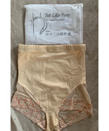 High Waist Butt Lifting Girdle Tummy Control Panty Shape wear Nude Lace XL - $129.46 MXN