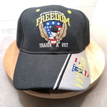 If You Love Your Freedom Thank A Vet Veteran Military Cap Baseball Adjus... - £9.28 GBP