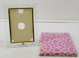 I) Glass Table Top Picture Frame With Gold Trim 4&quot; x 6&quot; Mirtex Trading - £4.74 GBP