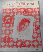 Brook Benton &quot;It&#39;s Just A Matter Of Time&quot; Clyde Otis Music Chart 1958 Ed... - $20.46 CAD