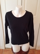 Lucy Ladies Black 100% Cotton Long Sleeve Shirt Size Small - £7.87 GBP