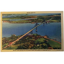 Vtg Postcard, Mount Hope Bridge on the road from Providence to Newport, RI - £7.98 GBP