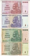 Zimbabwe, plein De 4, Tout Différent Denomination Billets de Banque - $13.46