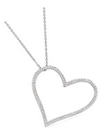 t.w. Diamond Heart Pendant Necklace in - £320.65 GBP