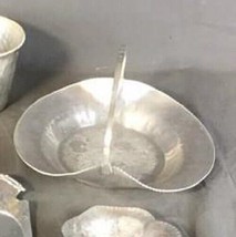 Vintage Hand Forged Hammered Aluminum Handled Basket with Fall Harvest S... - $5.93