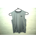 Under Armour Heat Gear Sleeveless Shirt Youth Size Large Gray Fitted Str... - £14.01 GBP