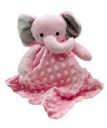 Pro Goleem Elephant Pink Lovey Security Blanket Satin Trim and Back 15 inch - £19.83 GBP