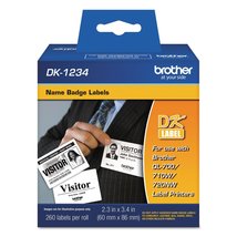 Brother Genuine DK-12343PK Die-Cut Name Badge Paper Labels, 2.3 in x 3.4... - $79.47