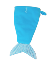 Light Blue Sequin Mermaid Tail Christmas Holiday Stocking New - $6.71
