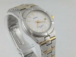 Seiko Watch Women New Battery Sapphire Crystal 7N82 Two Tone 21mm - $47.99