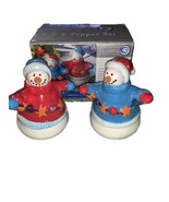 Home Trends Ceramic Salt &amp; Pepper Shaker Set, Holiday Christmas Snowmen ... - $13.47 CAD