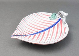 Stig Lindberg Gustavsberg Sweden MCM Leaf Art Pottery Bowl Dish (Read) - £479.51 GBP