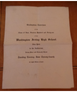 Washington Irving High School NY City Graduation Exercises June 1941 Pro... - £18.01 GBP