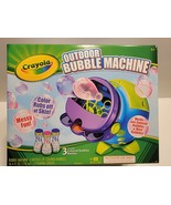 New Crayola Outdoor Bubble Machine Makes Multi Colored Bubbles Kid Play ... - $109.72 CAD
