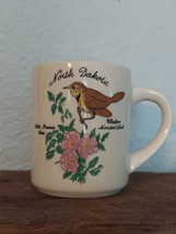 North Dakota Souvenir Mug Vintage State Bird and Flower FREE SHIPPING - $18.69