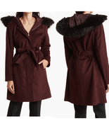 Cole Haan Signature Faux Fur Trim Wool Blend Jacket, Size 14,  Boudreaux... - $203.78 CAD