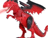 Liberty Imports Dino Planet Battery Operated Walking Fire Dragon Toy wit... - £36.44 GBP