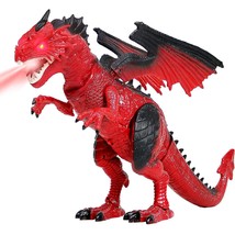 Liberty Imports Dino Planet Battery Operated Walking Fire Dragon Toy with Shakin - £36.33 GBP
