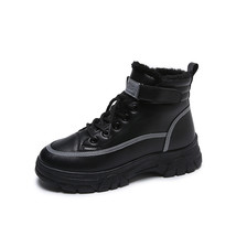 Winter Shoes New Punk Style  lace-up fashion boots women&#39;s shoes plus velvet hig - £37.62 GBP