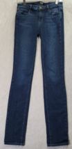 Paige Jeans Women Size 27 Dark Blue Denim Rayon Pocket Skyline Skinny Flat Front - £20.90 GBP