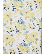 Printed Fabric Tablecloth (60&quot;x84&quot;)Oblong, YELLOW &amp; BLUE FLOWERS, Badgle... - £19.77 GBP