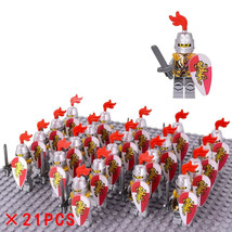 Kingdom Castle Red Lion Knights Sword Infantry Army Set B 21 Minifigures Lot - £20.27 GBP