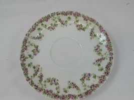 Vintage China Saucer Tiny Purple Roses Flowers Lilac Lavender 32338 - £14.27 GBP