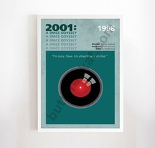 2001: A Space Odyssey (1968) Minimalistic Film Poster - $20.45 CAD+