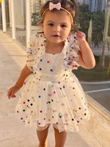 Polka dot dress toddler, baby dress, princess dress, smash cake dress, f... - £27.64 GBP