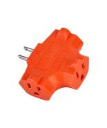 3 Way Plug Adapter 3 Prong Outlet Splitter Power Adapter Outdoor15a 125v - $12.86