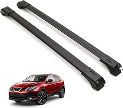 Roof Rack Cross Bars Cross Rails Black Aluminum for Nissan Rogue Sport 2... - $73.49