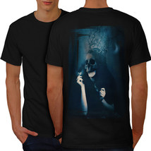 Skull Dead Goth Fantasy Shirt Witch Spell Men T-shirt Back - £10.35 GBP