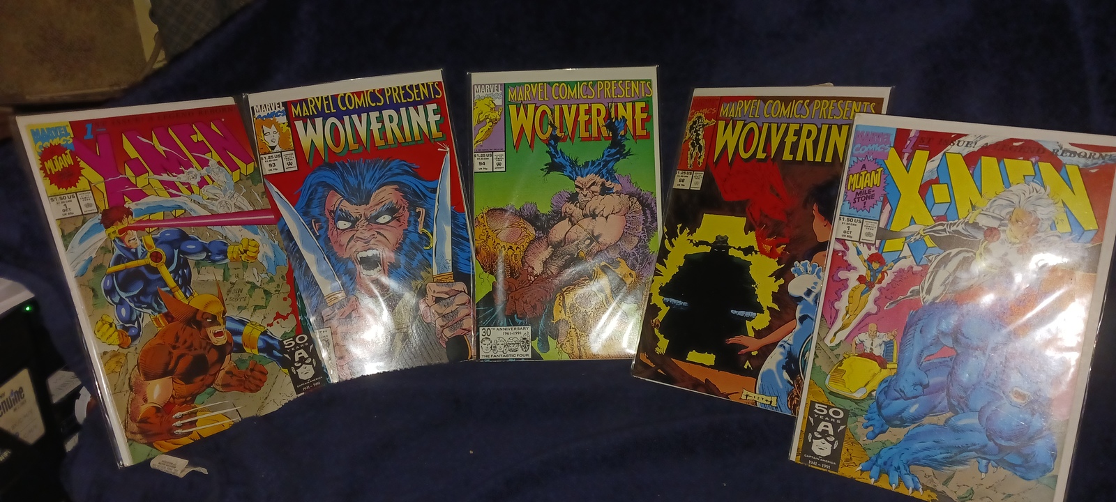 5)1991CLASSIC MARVEL XMEN COVERS 3 WOLVERINE 88,93,94, 2-#1s(beast,cyclo... - $29.99