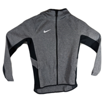 Kids Hooded Sweatshirt Size Small Gray Scuba Hood Full Zip Nike Athletes... - $30.25