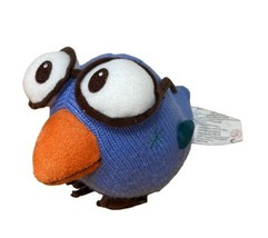 2007 Starbucks Coffee Stuffed Bird With Glasses Plush With Tags  Blue 6 in  - £10.13 GBP