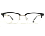 Penguin Eyeglasses Frames THE LUTHER BK Black Silver Rectangular 50-20-135 - $69.98