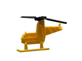 Fisher Price Vintage Little People Yellow Helicopter Plastic Rescue Chop... - $7.69