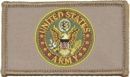 Army Seal Tan Desert 2 X 3 Embroidered Uniform Vest Shirt Patch With Hook Loop - £22.66 GBP