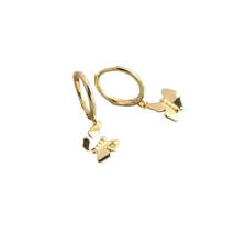 Anyco Earrings Gold Plated Cute Punk Insect Butterfly Hanging Stud For Women - £17.66 GBP