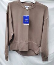  JOYLAB  Women's  XS French Terry Acid Wash Crewneck Pullover In Color-Iron image 2