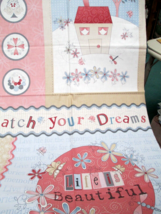 Fabric Panel Red Rooster &quot;Hugs &amp; Kisses&quot; Life is Beautiful/Journey Pastels $5 - £3.99 GBP