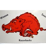 Razorbacks Wild Pig Hog Boar Mascot Vintage Postcard Fayetteville Arkans... - £10.83 GBP